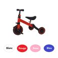Tricycle évolutif Willonin Rouge - 3 modes et vélo équilibre pour bébé enfant 10 mois - 4 ans-0
