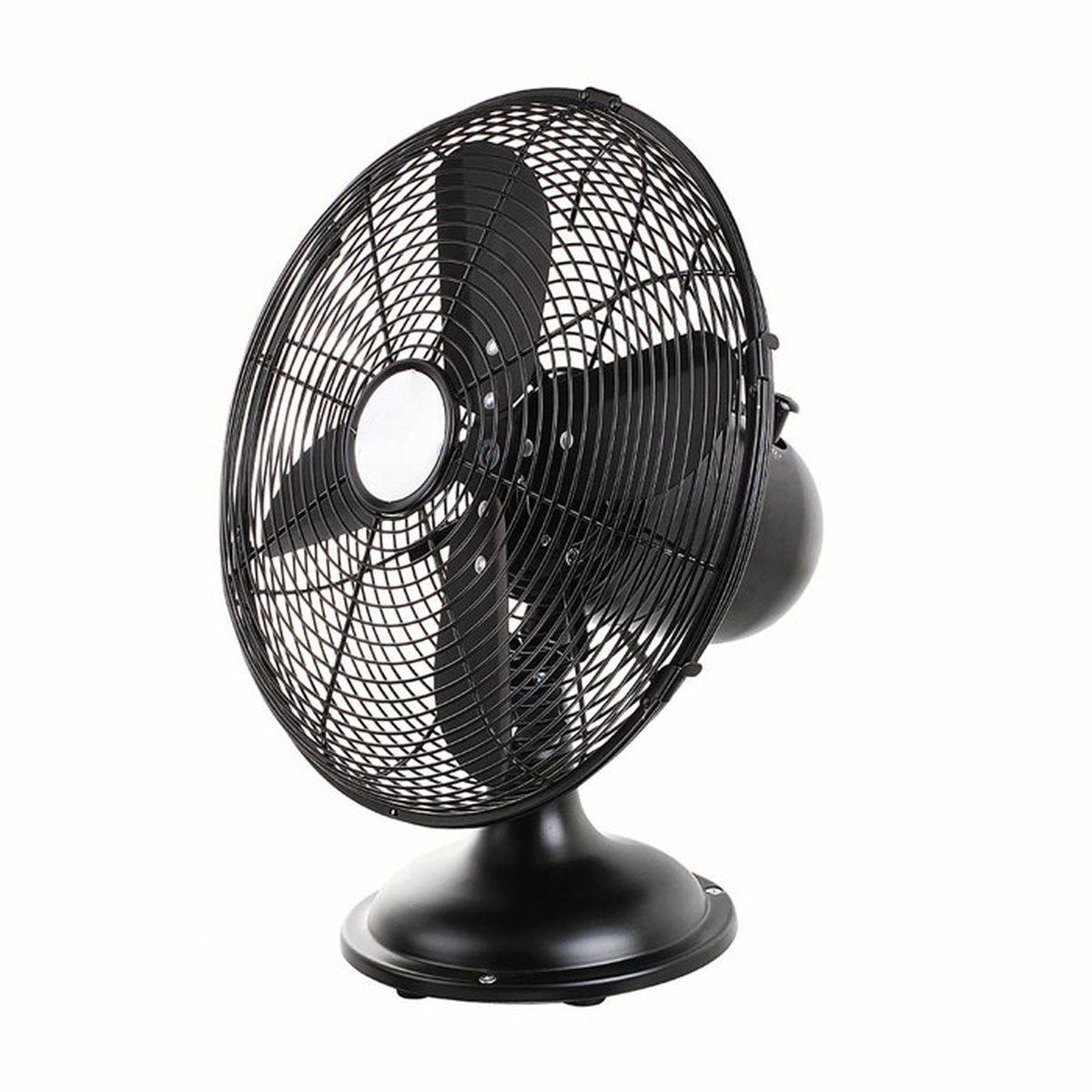 pales a/érodynamiques et silcencieux 40W Turbo Fan Trois vitesses Ventilateur de table 35 cm fonction oscillation 85/° noir//argent