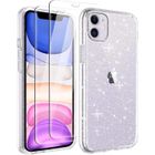 MASSILIA TECH Coque pour iphone 11 et 2 vitres verre trempé 2x verre caméra Silicone paillette transparent