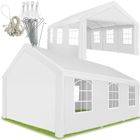 BARNUM - TECTAKE - Tonnelle JASKO 6 x 4 m Système à clic 4 éléments latéraux amovibles avec protection contre les rayons UV - Blanc