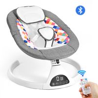 transat bebe electrique contrôler la chaise,avec télécommande,balancelle bebe electrique 5 Vitesses de Balancement,balancoire bebe