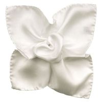 Segni & Disegni - Pochette de costume Blanc uni en soie Twill