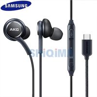 Casque audio Pour note 8 9 Écouteurs Originaux Samsung Écouteurs 3.5mm Intra auriculaires pour Galaxy s 7 8 9 10 - USB C Black