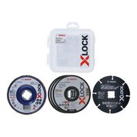 Coffret de disques X-LOCK - BOSCH - 2608619374 - 125 mm - Remplacement rapide - Compatible meuleuses
