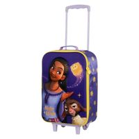 Valise Trolley Soft 3D - Wish, Asha et la Bonne Étoile Star - Lilas