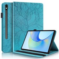 Coque pour Samsung Galaxy Tab S9 FE 10.9 Cuir PU Housse Étui de Protection [Sommeil/Réveil Automatique] Poche Case  , Turquoise