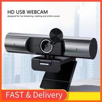 HUM-caméra Web Webcam USB, 2K 30fps autofocus Haut - parleur hifi webcam capteur CMOS caméra PC avec microphone à réduction de