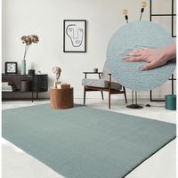 Tapis pour le salon ou de chambre - bleu - 120x160 cm | Rectangulaire | Lavable jusqu'à 30 degrés | Tapis LOFT de The Carpet