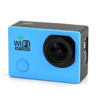 Caméra Embarquée Sports Wi-Fi Full HD Bleue YONIS - Boîtier Étanche 30m - Carte Micro SD 32Go