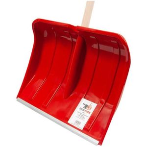 SHW-FIRE 59026 Pelle à neige en plastique avec manche rond en bois Largeur 50 cm Longueur 130 cm 