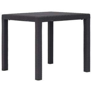 Terrasse et Balcon Parfait pour Jardin Pliable et ultra compacte Table dappoint pour ext/érieur Park Alley Structure en acier Table de Jardin carr/ée avec Effets bois
