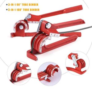 Cintreuse de tuyaux manuelle 3-en-1 6mm 8mm 10mm Outils de plomberie Outil /à main en alliage daluminium Tuyau de cuivre Cintreuse-Rouge-1 taille