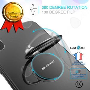 Universel 360 anneau de doigt support de téléphone portable support  magnétique voiture poignée en métal pour iPhone Samsung HUAWEI xiaomi -  Rose - SJZJ0917C