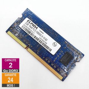 MÉMOIRE RAM Barrette Mémoire 2Go RAM DDR3 Elpida EBJ20UF8BCS0-