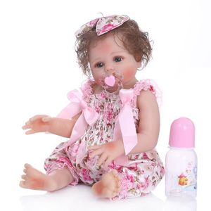 environ 44.96 cm Full Body silicone reborn poupée souple bébé réaliste réaliste fille 45 cm 17.7 in 