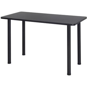 TABLE À MANGER SEULE Table à manger contemporaine HOMCOM - 4 personnes - Noir - 120L x 60l x 76H cm