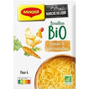 SOUPE EN SACHET MAGGI - LOT DE 5 - MAGGI - Soupe Bouillon Poule et Vermicelles Bio -