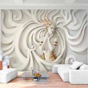 Papier Peint Intissé Moderne Marburg Pearl Beige - 10,05x0,53m - Neuf