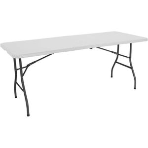 TABLE DE CAMPING Table de Restauration Pliante Portable rectangulaire 180 cm Table Polyvalente : Camping, événements extérieurs ou intérieurs  Ta80
