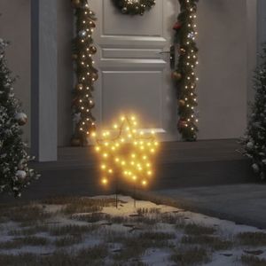 VOILE D'OMBRAGE vidaXL Décoration lumineuse étoile de Noël piquets 3 pcs 50 LED 29 cm 357717