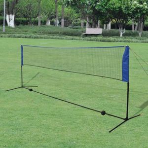 Filet de Badminton Portable pliable, filet de Tennis pour terrain intérieur  et extérieur, entraînement sportif, 3.1-6.1M