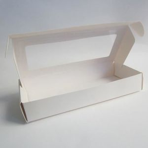 AWCIGG® Lot de 20 Boîtes en Carton Blanc avec Fenêtre Transparente