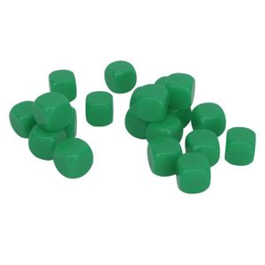 ASSEMBLAGE CONSTRUCTION Zerodis Dés de jouets pédagogiques Dés à coins ronds en plastique vierge, 20 pièces, 16mm, jouets jouets trampoline Rouge Vert