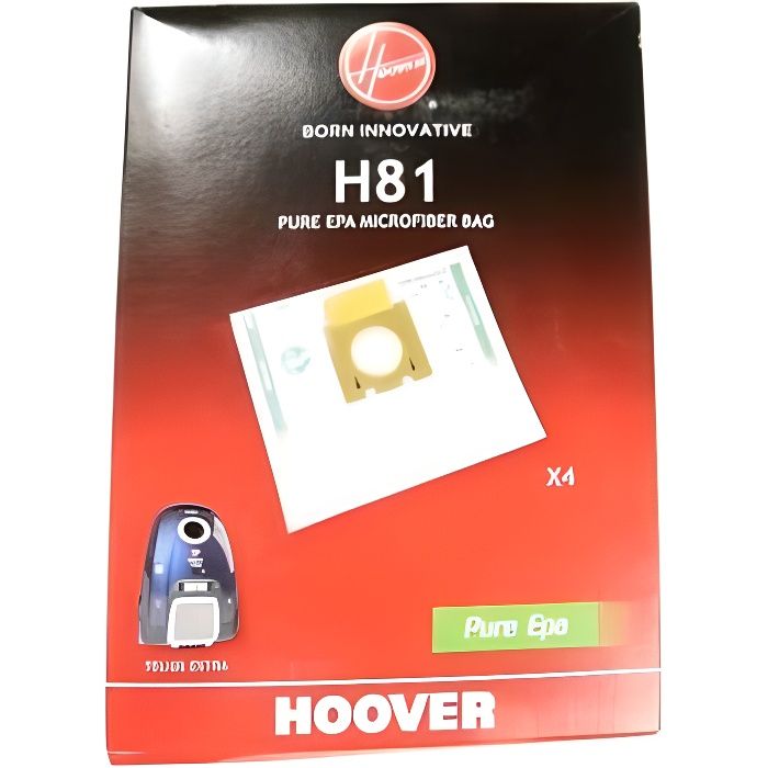 HOOVER Lot de 4 sacs aspirateurs H81 Telios - H35601865 pas cher 