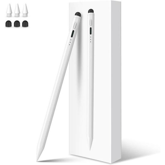 Stylet Pour IPad (2018-2025) - Sensibilité à L'Inclinaison, Rejet De Paume, Charge Rapide 13 Min, Aimanté, Compatible Air/Pro/Mini - 2
