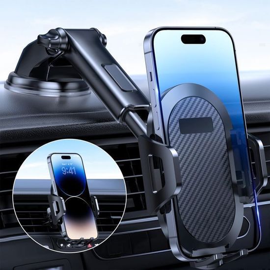 Support Téléphone Universel 360° Pour Voiture - Neuf, Fixation Par Aspiration