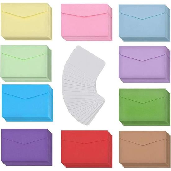 Enveloppes, C6 Petite Enveloppe, 50 Pièces Enveloppe Mini Enveloppe  Multicolores pour Mariage de Cartes, Fournitures de Fête d[1] - Cdiscount  Beaux-Arts et Loisirs créatifs