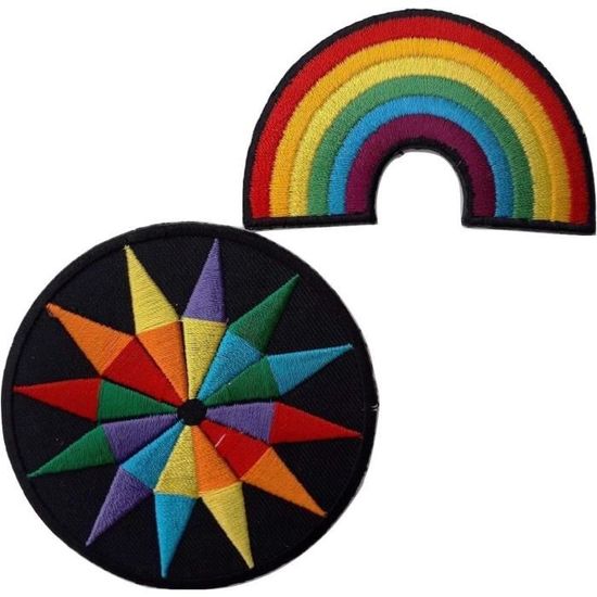 Patch Brodé Ying Yang Thermocollant - Symbole Zen - 7,5 Cm - Pour Vêtements, Sacs, Déco