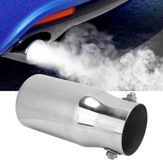 Embout D'échappement Universel En Acier Inoxydable 62 Mm - Pour Tuyaux De 38 à 53 Mm - Style Ailerons De Requin