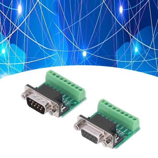 Futheda Lot De 10 Connecteurs DB9 Mâles 9 Broches à Souder – Adaptateurs RS232 Série Pour Câbles & Projets Électroniques