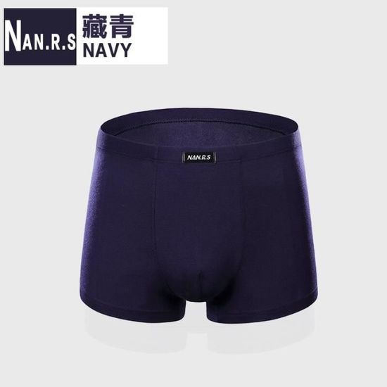 Caleçon,Caleçon en Fiber de bambou pour homme, sous vêtement respirant, culotte sexuelle, Boxer