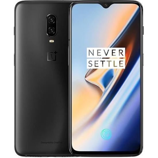 Vitre Arrière Avec Lentille Caméra Pour OnePlus 6T Couleur Noir Minuit - Remplacement Original, Neuf Sous Blister
