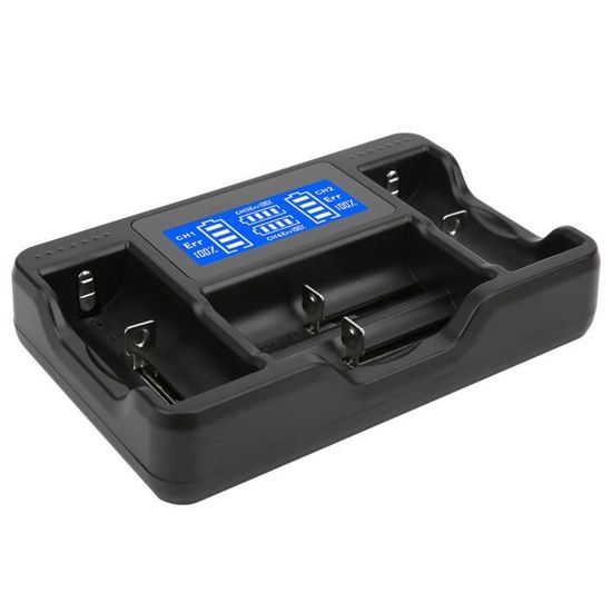 18650 Chargeur Batterie, écran LCD Chargeur Piles Intelligent Universel