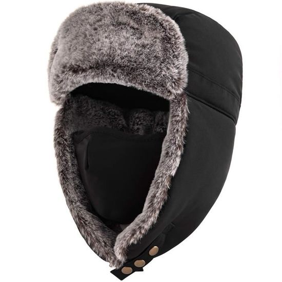 Chapeau Trappeur Fourrure Chapeau Trappeur BYNYXI - Ushanka Avec Cache- Oreilles, Unisexe, Coupe-vent Hiver Bonnet Cache-oreilles Ushanka