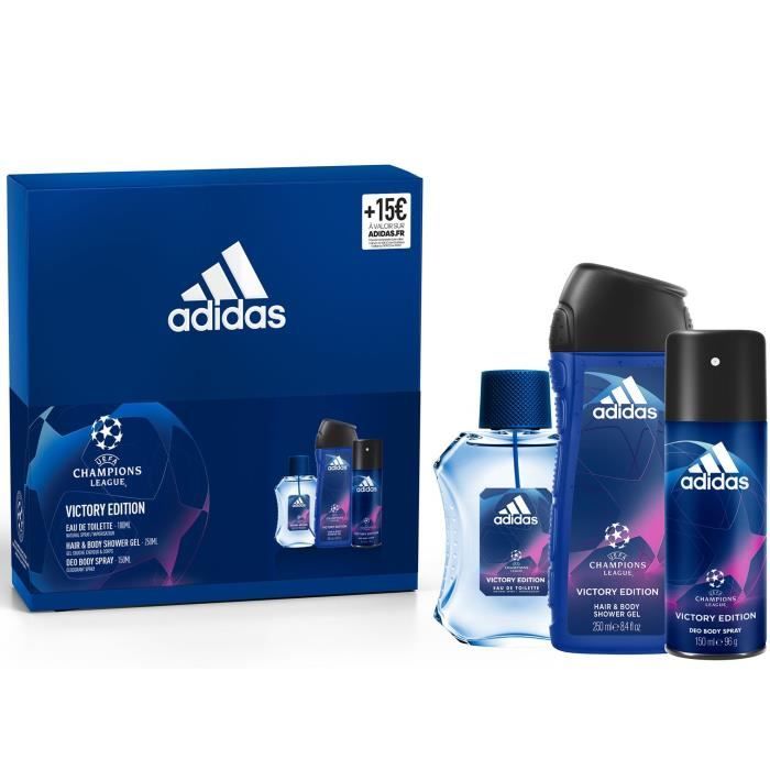 ADIDAS Coffret UEFA 5 Victory Edition - Eau de toilette 100 ml, gel douche 250 ml et déodorant parfumant 150 ml