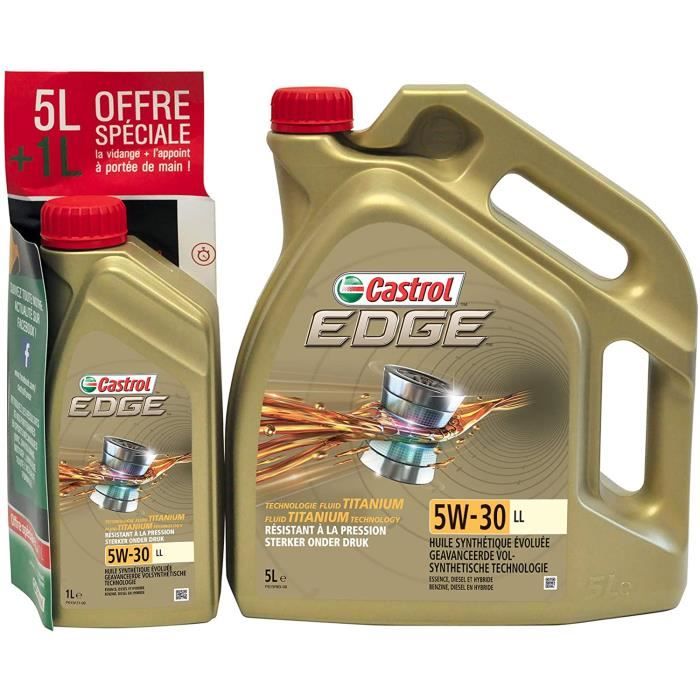 Castrol 468567 Edge 5W-30 LL, Huile Moteur, 5 + 1L