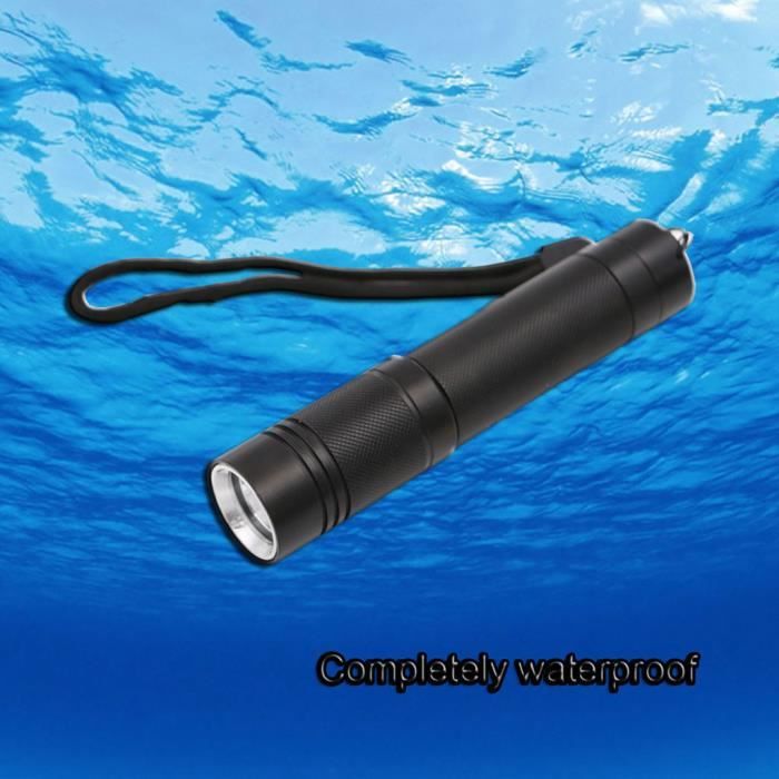 LAMPE ELECTRIQUE Alliage d'aluminium T6 lampe de poche de plongée éblouissante lampe de plongée LED de charge portative Fu783