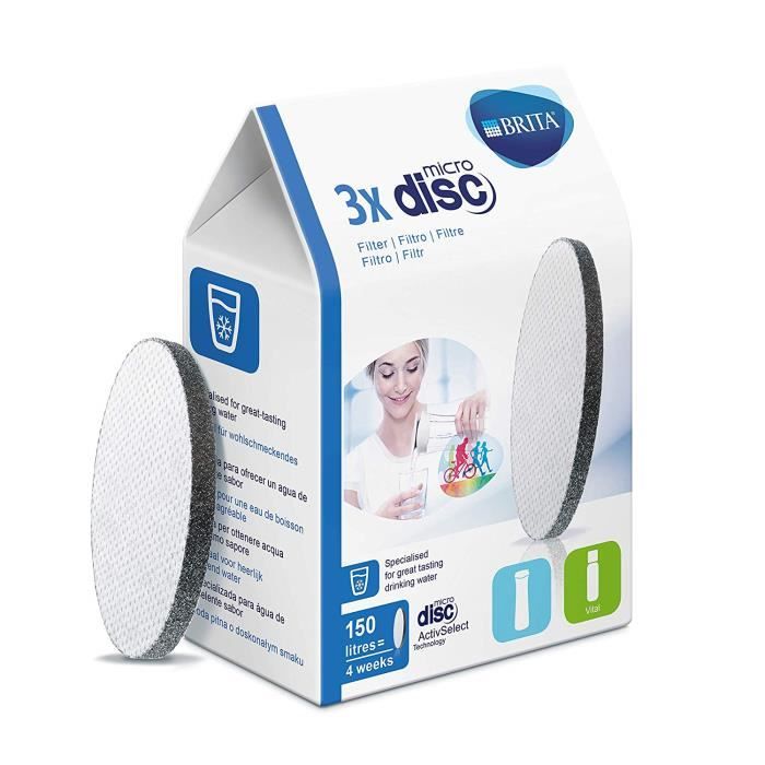 BRITA, Disque Filtrant pour Bouteille, Microdisc - Pack 3