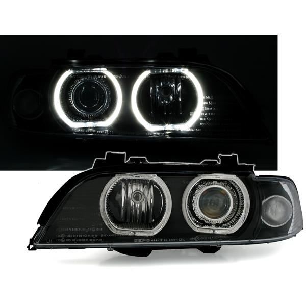 2 FEUX PHARE AVANT ANGEL EYES LED BMW SERIE 5 E39 95-00 POUR PHARE AVEC XENON D'ORIGINE D2S