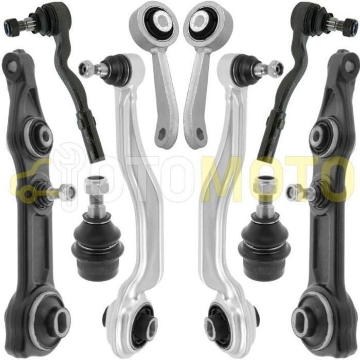 Kit bras de suspension avant compatible MERCEDES E W211 S211 CLS C219 composé de 10 pièces