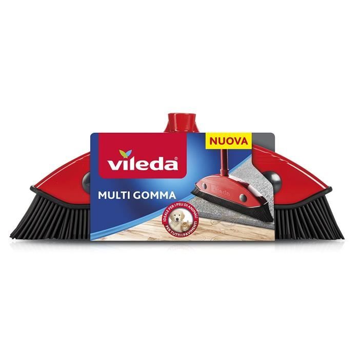 Balais Vileda Balai Multi Caoutchouc, pour intérieur et extérieur, Dure, en Caoutchouc et Caoutchouc, adaptée pour Poils 18624