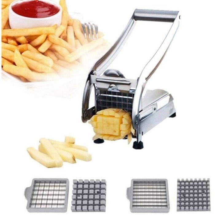 Coupe Frite Coupe Frites INOX Professionnelle Patates DoucesAcier Inoxydable avec Fond D'aspiration Ronde Veg Slicer pour Patates