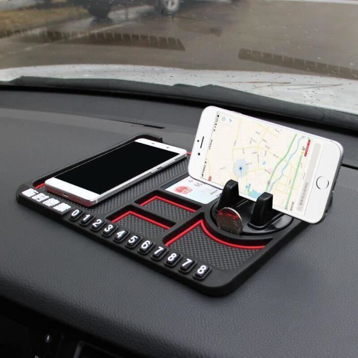 Rouge -Tapis anti dérapant de voiture Auto support pour téléphone antidérapant collant anti dérapant tableau de bord téléphone monta