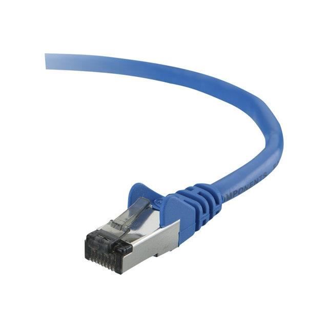 BELKIN Cordon de raccordement - RJ-45 (m) - RJ-45 (m) - 3 m - stp - ( cat 6 ) - Bleu