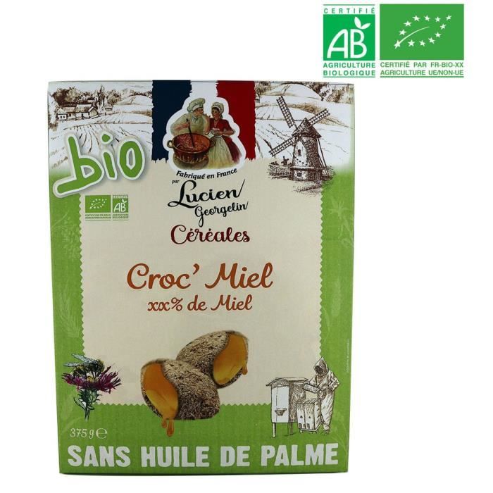 LUCIEN GEORGELIN Céréales Croc' Miel bio - 375 g