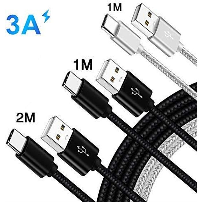 pour Cable Chargeur Samsung A70 A80 A50 Note 10 8 9 S10 Plus S10E S10+ S9 S8,Google Pixel 2 3 3A 4 XL Nokia 6.1 7.1 7 8,Oneplus 7 Pr